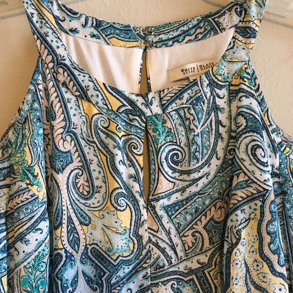 NWT WHBM Cold Shoulder Cutout Paisley Floral Dress - Picture 2 of 8